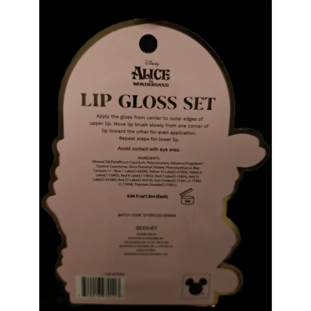 NEW~DISNEY Alice In Wonderland/Rabbit 2 Pack Lip Balm Gloss NwT